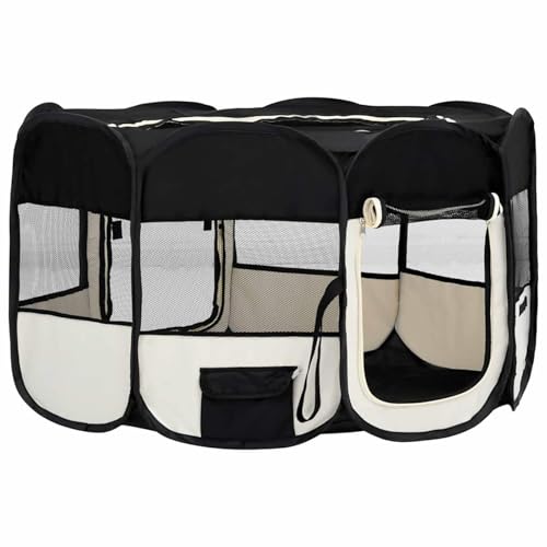 Vopese Faltbarer Hundelaufstall 145x145x61 cm - Schwarz & Cremefarben - Polyester/Stahl - Für Training & Spiel Model171008 Vopese Faltbarer Hundelaufstall 145x145x61 cm - Schwarz & Cremefarben - Polyester/Stahl - Für Training & Spiel Model171008 von Vopese