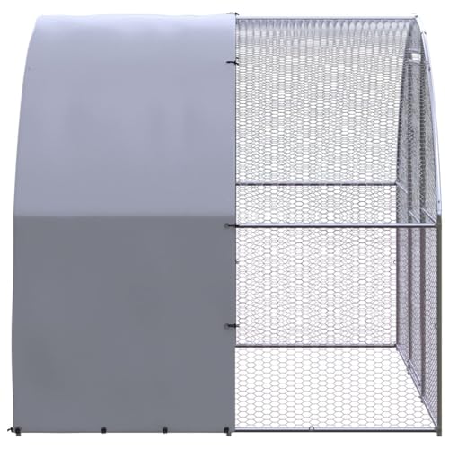 Vopese Geräumiger Hühnerkäfig aus verzinktem Stahl mit PE-Dach - Silbergrau, 3x2x2m, ideal für Geflügel Model3095472 Vopese Geräumiger Hühnerkäfig aus verzinktem Stahl mit PE-Dach - Silbergrau, 3x2x2m, ideal für Geflügel Model3095472 von Vopese