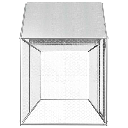 Vopese Geräumiger Hühnerstall aus verzinktem Stahl, Silber, 3x1x1,5m - Geeignet für Hühner, Enten & Gänse Model144554 Vopese Geräumiger Hühnerstall aus verzinktem Stahl, Silber, 3x1x1,5m - Geeignet für Hühner, Enten & Gänse Model144554 von Vopese