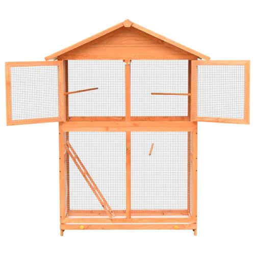 Vopese Große Holzvogelvoliere - Braun und Grün, 125,5 x 59,5 x 164 cm, für sicheres Fliegen und Spielen Model170638 Vopese Große Holzvogelvoliere - Braun und Grün, 125,5 x 59,5 x 164 cm, für sicheres Fliegen und Spielen Model170638 von Vopese