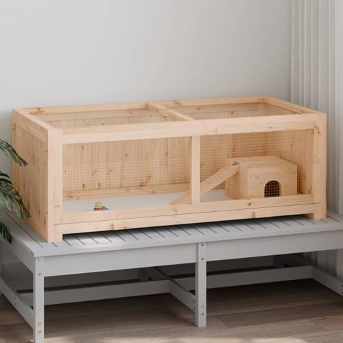 Vopese Hamsterkäfig 104x52x38 cm Massivholz Tanne Haustierkäfig Model172383 von Vopese