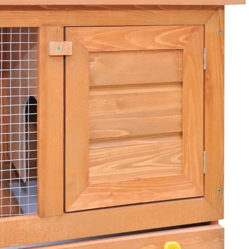 Vopese Hochwertiger Holz-Kaninchenstall mit Drahtgitter, 90x45x80 cm, ideal für kleine Haustiere - Green Roof Protection Model170158 Vopese Hochwertiger Holz-Kaninchenstall mit Drahtgitter, 90x45x80 cm, ideal für kleine Haustiere - Green Roof Protection Model170158 von Vopese