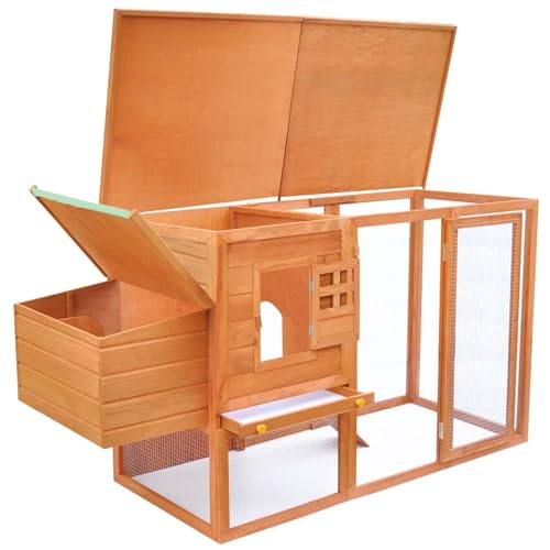 Vopese Holz Hühnerkäfig mit Obergeschoss & Legebox - 192x75x103 cm, wasserdichtes Dach, für Hühnerhaltung Model170164 Vopese Holz Hühnerkäfig mit Obergeschoss & Legebox - 192x75x103 cm, wasserdichtes Dach, für Hühnerhaltung Model170164 von Vopese