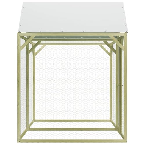 Vopese Holz Hühnerstall Outdoor Gehege für Hühner, Enten, Gänse - Grün/Silbern - 3x1.5x2m Model278400 von Vopese