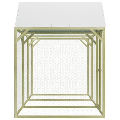 Vopese Holz Hühnerstall Outdoor Gehege für Hühner Enten Gänse - Grün/Silbern - 4,5x1,5x2m Model278401 Vopese Holz Hühnerstall Outdoor Gehege für Hühner Enten Gänse - Grün/Silbern - 4,5x1,5x2m Model278401 von Vopese
