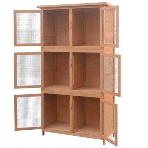 Vopese Holz-Kaninchenstall Deluxe | 6 separaten Boxen | lackiertes Tannenholz | 102 x 48 x 180 cm | für Garten Model170347 Vopese Holz-Kaninchenstall Deluxe | 6 separaten Boxen | lackiertes Tannenholz | 102 x 48 x 180 cm | für Garten Model170347 von Vopese