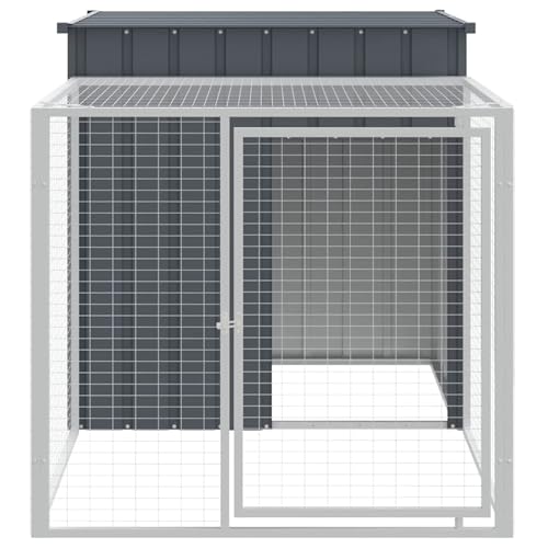 Vopese Hühnerkäfig mit Auslauf - Anthrazit, Verzinkter Stahl, 110x201x110 cm, für Hühner und Kleintiere Model172359 Vopese Hühnerkäfig mit Auslauf - Anthrazit, Verzinkter Stahl, 110x201x110 cm, für Hühner und Kleintiere Model172359 von Vopese