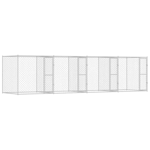 Vopese Hundekäfig Silber 800 x 200 x 200 cm Verzinkter Stahl Hundekäfig Model3368308 von Vopese
