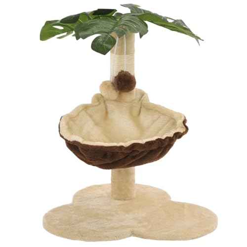 Vopese Katzenbaum 50 cm hoch, beige/braun, mit Kratzstange und Bett, für Winterentspannung Model170595 Vopese Katzenbaum 50 cm hoch, beige/braun, mit Kratzstange und Bett, für Winterentspannung Model170595 von Vopese