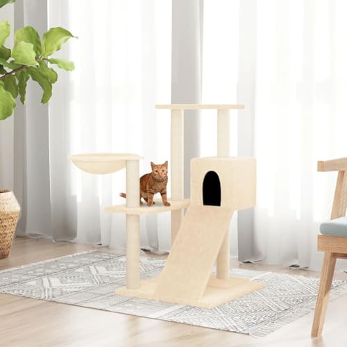 Vopese Kratzbaum mit Sisal-Kratzs?ulen Creme 82 cm Pet Kratzbaum Model171666 von Vopese