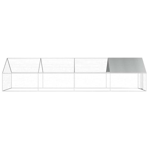 Vopese Outdoor Hühnerkäfig mit verschließbarem Riegelsystem - Silberner Rahmen, graues Dach, 2,75 x 8 x 1,92 m - für Hühner, Enten & Kleintiere Model170791 Vopese Outdoor Hühnerkäfig mit verschließbarem Riegelsystem - Silberner Rahmen, graues Dach, 2,75 x 8 x 1,92 m - für Hühner, Enten & Kleintiere Model170791 von Vopese