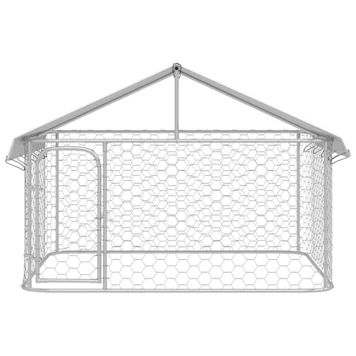 Vopese Outdoor-Hundezwinger für Sicherheit & Komfort - Silber, verzinkter Stahl, 200x200x150 cm - Spiel, Sport, Training Model171498 von Vopese