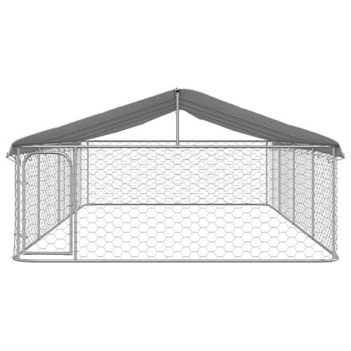 Vopese Outdoor-Hundezwinger für Sicherheit & Komfort - Silbern, verzinkter Stahl, 600x300x150 cm - Spiel, Sport, Training Model171502 Vopese Outdoor-Hundezwinger für Sicherheit & Komfort - Silbern, verzinkter Stahl, 600x300x150 cm - Spiel, Sport, Training Model171502 von Vopese