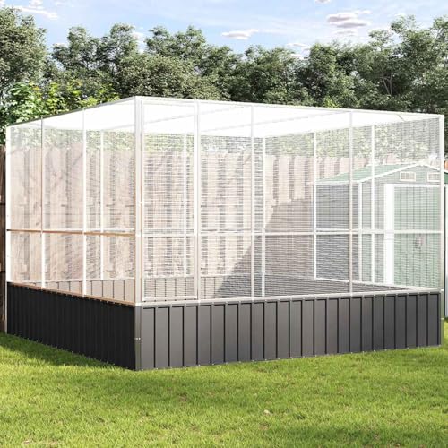 Vopese Voliere Silbern 311x307x212 cm Stahl Vogelhaus Model172586 von Vopese