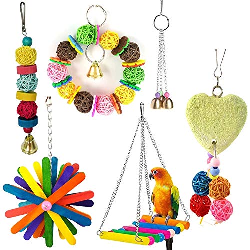 Voragrl Papageienspielzeug Spielzeug Lustig Sortiert Beißfest Vogelkäfig Spielzeug Set Schaukel Hängende Brücke Molar Voragrl Papageienspielzeug Spielzeug Lustig Sortiert Beißfest Vogelkäfig Spielzeug Set Schaukel Hängende Brücke Molar von Voragrl
