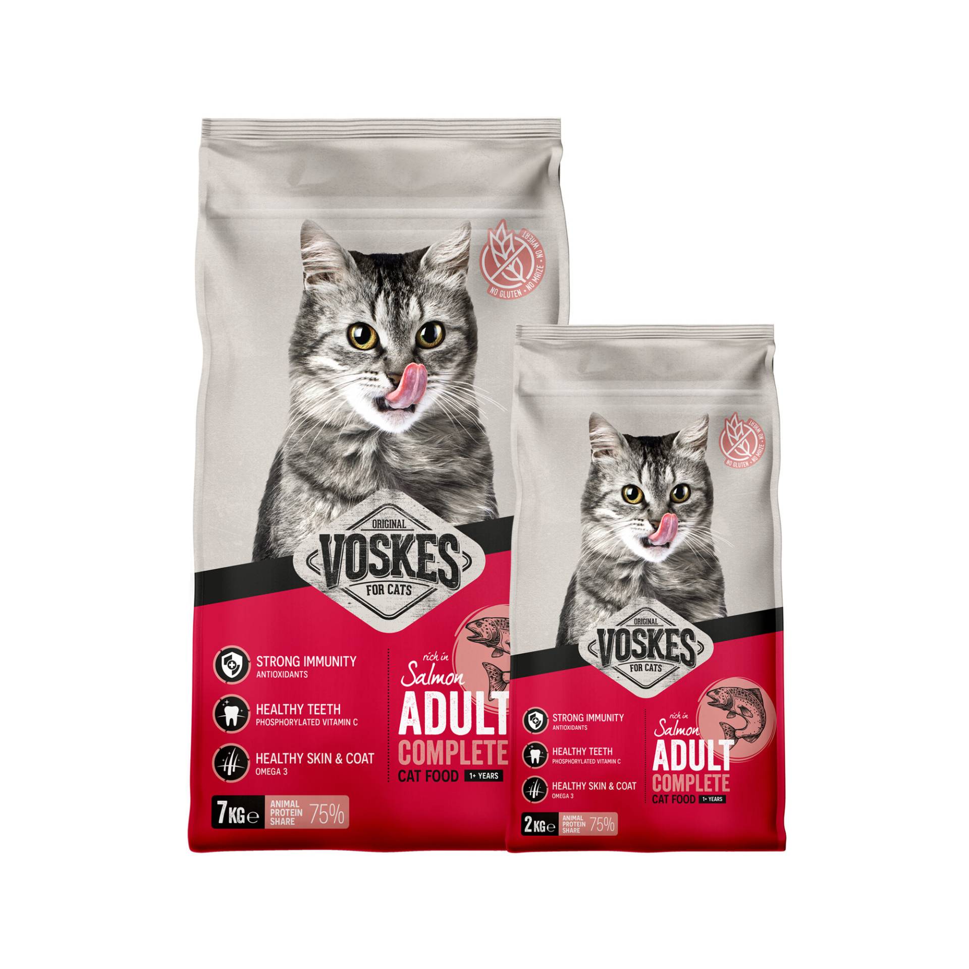 Voskes Adult Katzenfutter - Lachs - 7 kg von Voskes
