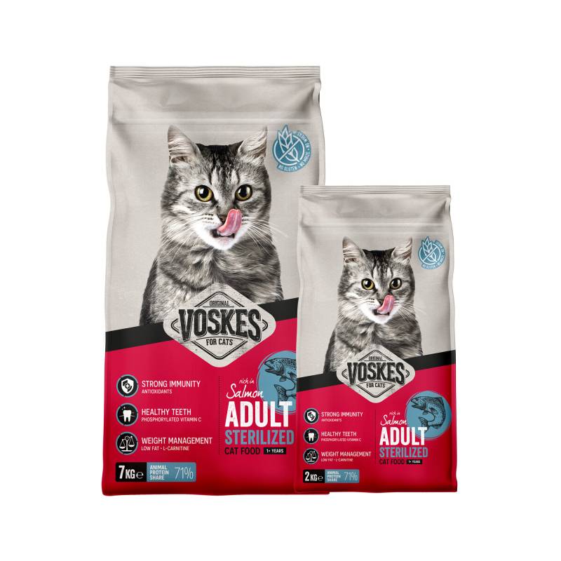 Voskes Adult Sterilized Katzenfutter - Lachs - 7 kg Voskes Adult Sterilized Katzenfutter - Lachs - 7 kg von Voskes