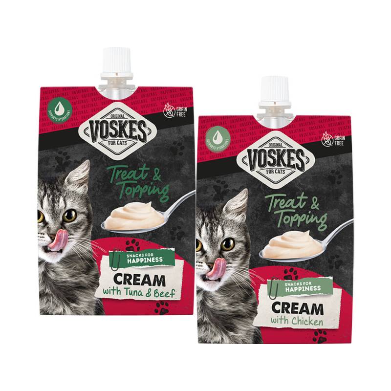 Voskes Cream Katzensnack - Thunfisch und Rind von Voskes
