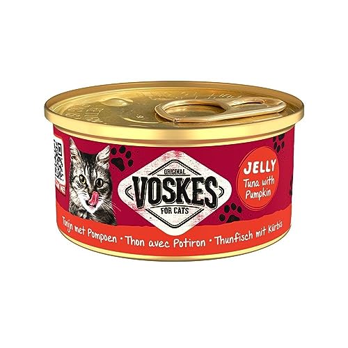 Voskes Jelly 24 x 85g Katzennassfutter (Thunfisch mit Kürbis 24 x 85g) von Voskes