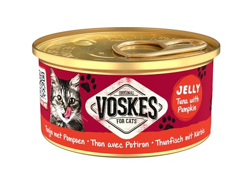 Voskes Jelly 24 x 85g Katzennassfutter (Thunfisch mit Kürbis 24 x 85g) von Voskes