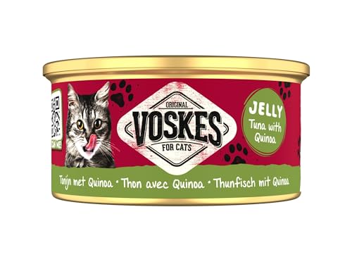 Voskes Jelly 24 x 85g Katzennassfutter (Thunfisch mit Quinoa 24 x 85g) von Voskes