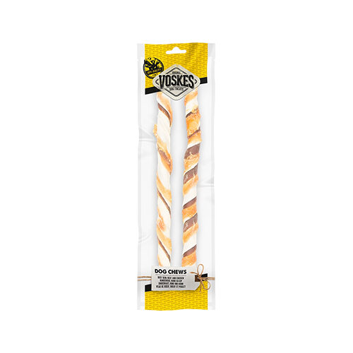 Voskes Sticks aus Rinderhaut, Rind und Huhn - 2 x 25 cm von Voskes