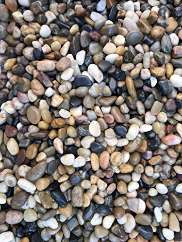 Voulosimi 18 kg Flusssteine, natürliche, dekorative polierte gemischte Kieselsteine, für den Außenbereich, dekorative Steine für Pflanzen, Aquarien, Landschaftsbau, Vasenfüller von Voulosimi