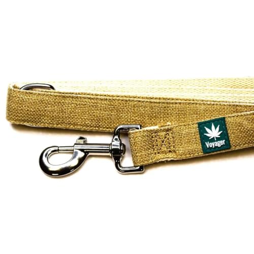 Voyager Hanf-Hundeleine, natürlich, hergestellt aus hochwertigem, starkem Hanfmaterial, bequeme und sichere Passform, perfekte Wahl für zuverlässige und bequeme Hundeausflüge, 122 cm Länge von Voyager