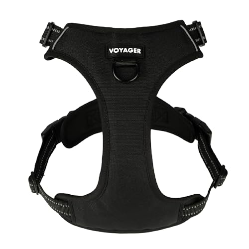 Voyager Von Best Pet Supplies – verstellbares Hundegeschirr mit 3M-reflektierender Technologie, kein Ziehen, schwarz, Größe XL Voyager Von Best Pet Supplies – verstellbares Hundegeschirr mit 3M-reflektierender Technologie, kein Ziehen, schwarz, Größe XL von Voyager