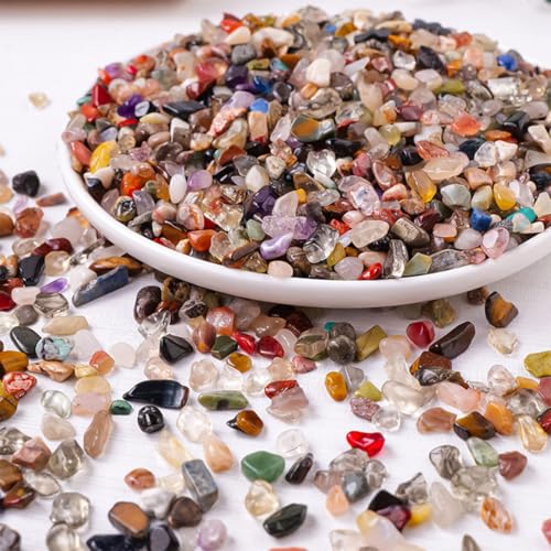 Voyyphixa Aquarium Farbe Steine für Aquarium Zubehör Deko für die Landschaftsgestaltung Kieselsteine Dekorative Steine für den Innen und Außenbereich Garten Blumentöpfe Weg Hof (Farbe 400 Pcs) von Voyyphixa