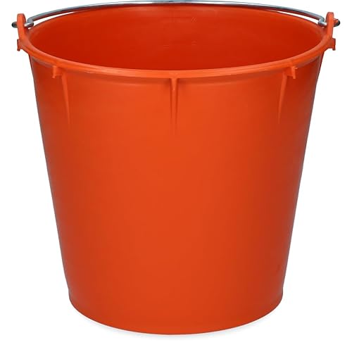 Vplast Zubehör für das Pferd Bucket 7 l mit orangefarbenem Griff von Vplast