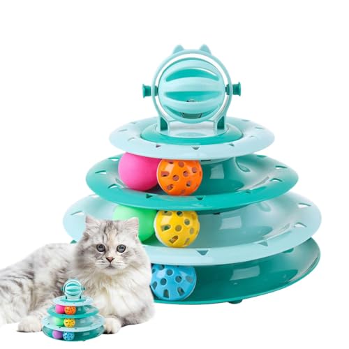 Vriusi Interactive Cat Toy, Cat Turntable Ball, 4-Tier Cat Toy Tower, Cat Ball Exercise Toy, Pet Cat Turntable, Tower Cat Toy Indoor, Outdoor Cat Ball Toy, Cat Mental Exercise Toy, Cat Physical Exer Vriusi Interactive Cat Toy, Cat Turntable Ball, 4-Tier Cat Toy Tower, Cat Ball Exercise Toy, Pet Cat Turntable, Tower Cat Toy Indoor, Outdoor Cat Ball Toy, Cat Mental Exercise Toy, Cat Physical Exer von Vriusi