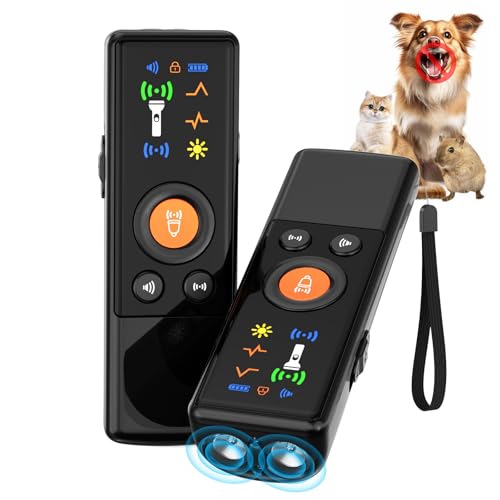Ultraschall-Hunde-Bellgerät, Anti-Bell-Gerät für Hunde, Barkshield mit LCD-Bildschirm und 3 Steuermodi, verwendet, um schlechtes Hundeverhalten zu stoppen, Gerät mit einer Reichweite von bis zu 7,6 m von Vtizikl