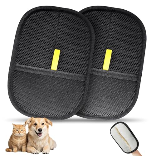 Vtizikl Tierhaarentfernungshandschuh, elektrostatischer Tierhaarentferner-Handschuh, wiederverwendbare Fellpflege-Handschuhe für Katzen und Hunde, geeignet für Sofas, Teppiche, Vorhänge, Möbel (2 Vtizikl Tierhaarentfernungshandschuh, elektrostatischer Tierhaarentferner-Handschuh, wiederverwendbare Fellpflege-Handschuhe für Katzen und Hunde, geeignet für Sofas, Teppiche, Vorhänge, Möbel (2 von Vtizikl