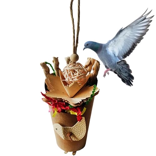 Vuggdt Haustier-Kauspielzeug, interaktives Haustier-Vogel-Leckerli-Spielzeug – kreatives Lovebird Unterhaltungszubehör für Sittiche, Nymphensittiche, Vuggdt Haustier-Kauspielzeug, interaktives Haustier-Vogel-Leckerli-Spielzeug – kreatives Lovebird Unterhaltungszubehör für Sittiche, Nymphensittiche, von Vuggdt