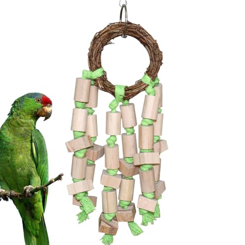 Vuggdt Papageienspielzeug, Wellensittich, natürliches Holzspielzeug, Papageienkäfig, Zubehör für Aras, Sittiche, Graupapageien, Graupapageien, kleine und mittelgroße Vögel Vuggdt Papageienspielzeug, Wellensittich, natürliches Holzspielzeug, Papageienkäfig, Zubehör für Aras, Sittiche, Graupapageien, Graupapageien, kleine und mittelgroße Vögel von Vuggdt