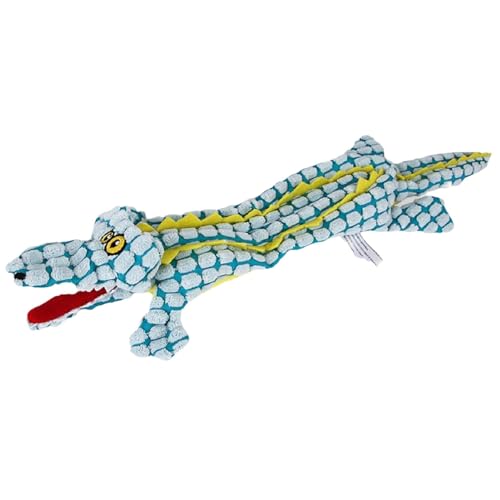 Vuggdt Quietschendes Plüsch-Hundespielzeug, Haustiere lindern Langeweile, Schrei, Krokodil-Spielzeug, lindert Langeweile, quietschender interaktiver Spaß, weiches Stofftier für Training, Zahnreinigung Vuggdt Quietschendes Plüsch-Hundespielzeug, Haustiere lindern Langeweile, Schrei, Krokodil-Spielzeug, lindert Langeweile, quietschender interaktiver Spaß, weiches Stofftier für Training, Zahnreinigung von Vuggdt