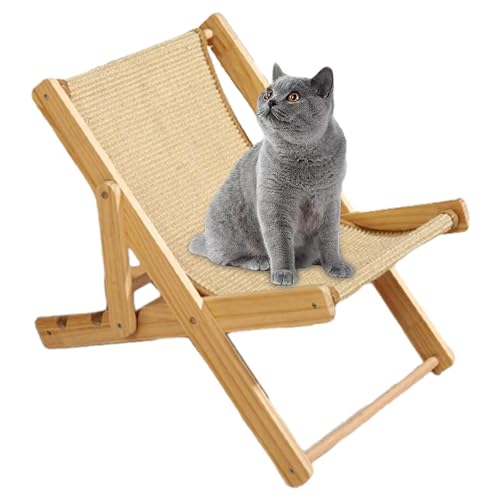 Vuggdt Strandkorb, Katzen-Hängematte, erhöhter Katzenstuhl, Sisalbett, erhöhte Katzenliege, Haustier-Loungebett, Verstellbarer Katzenliegestuhl, Katzenkratzcouch für Innenkatzen, Hunde Vuggdt Strandkorb, Katzen-Hängematte, erhöhter Katzenstuhl, Sisalbett, erhöhte Katzenliege, Haustier-Loungebett, Verstellbarer Katzenliegestuhl, Katzenkratzcouch für Innenkatzen, Hunde von Vuggdt