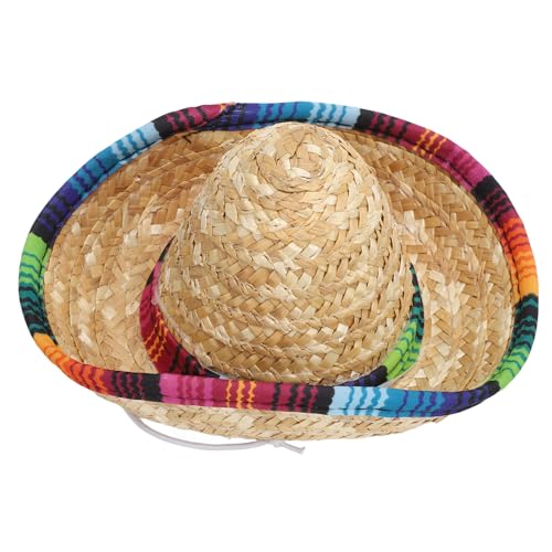 Hundestrohhut, Hundehut mit Breiter Krempe, Hundepartykostüm, Dekorativer Sonnenhut mit Bunten Rändern für Haustier, Welpe, Katze, Foto-Requisite für Weihnachten Hundestrohhut, Hundehut mit Breiter Krempe, Hundepartykostüm, Dekorativer Sonnenhut mit Bunten Rändern für Haustier, Welpe, Katze, Foto-Requisite für Weihnachten von Vvikizy
