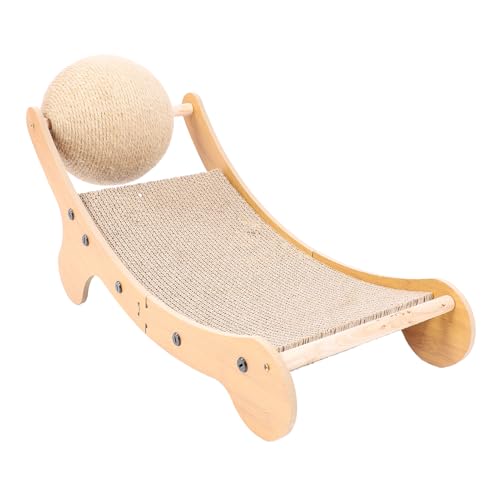 Sisal -Katzenkratzerbett für Innenkatzen, Angst Erleichterung Erhöhtes Katzenbett mit Spielzeugball Geräumiger Hängematte für Kratzerkatzen Kratzer Lounge Stylish Cat Scratch Pad von Vvikizy