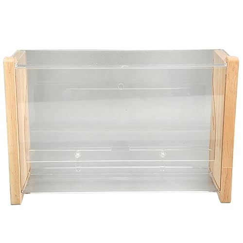 Vogelfutterbox für Küken aus Acryl, Großes Fassungsvermögen, kein Durcheinander, Automatische Vogelfutterstation, Verstellbare Automatische Futterstation mit Öffnung Oben für (M von Vvikizy