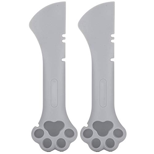 Vvikizy 2pcs Silicon Cat Paws Können Opener, Leichte Unschuldung Praktisch mit Gekrümmtem Spitzen Design für Leicht Offene Dosen und Futter Bekommen (Grau) von Vvikizy