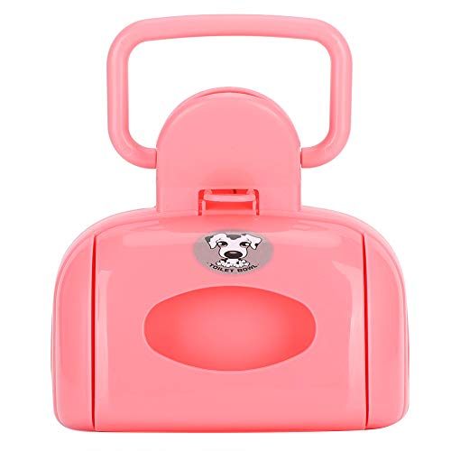 Vvikizy Hund Pooper Scooper, PP -Material mit Lagerhülle für PET -Abfallreinigung, Tragbarer Kotwähler mit Behälter, Leicht und Großer Kapazität, Pink, Rosa (Toilettenpicker vom Typ Bag [Pink]) von Vvikizy