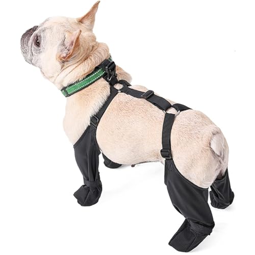 Vvikizy Strapsstiefel für Hunde, Bequeme, Verstellbare, wasserdichte Hundeschuhe mit Leggings mit Rutschfester, Robuster Gummisohle für Spaziergänge an Verschneiten Wintertagen Im Freien Vvikizy Strapsstiefel für Hunde, Bequeme, Verstellbare, wasserdichte Hundeschuhe mit Leggings mit Rutschfester, Robuster Gummisohle für Spaziergänge an Verschneiten Wintertagen Im Freien von Vvikizy