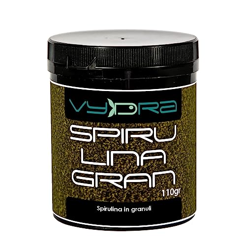 VYDRA Spirulina Gran Spirulina Granulina für tropische Fische, 0,8 mm, Süßes Meerwasseraquarium (110 g) von Vydra