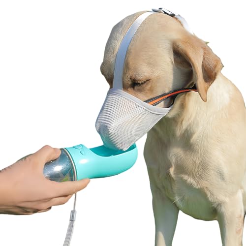 Vyloky, Hundemaulkorb, weicher Maulkorb mit Netzüberzug， Giftköder-Schutzmaulkorb mit verstellbaren Riemen, verhindert das Beißen, Kauen Lecken (Grau + reflektierendes Band, S: Snout:8½"-9½") von Vyloky