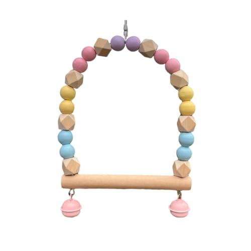 Vyloky 2er Set Holz Papageienschaukel mit Bunten Glocken Vogelsitzstangen Spielzeug für Käfig und Klettern für Sittiche Wellensittiche und andere Vögel Vyloky 2er Set Holz Papageienschaukel mit Bunten Glocken Vogelsitzstangen Spielzeug für Käfig und Klettern für Sittiche Wellensittiche und andere Vögel von Vyloky