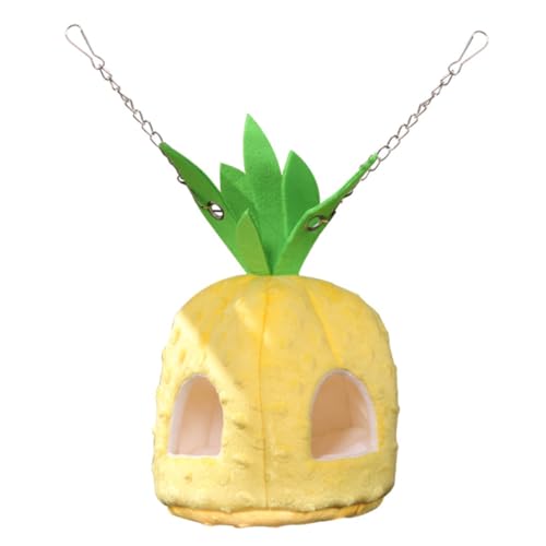 Vyloky Ananas Design Hamster Hängematte Versteck Kuscheliger Schlafplatz für Kleintiere Käfig Zubehör Vyloky Ananas Design Hamster Hängematte Versteck Kuscheliger Schlafplatz für Kleintiere Käfig Zubehör von Vyloky
