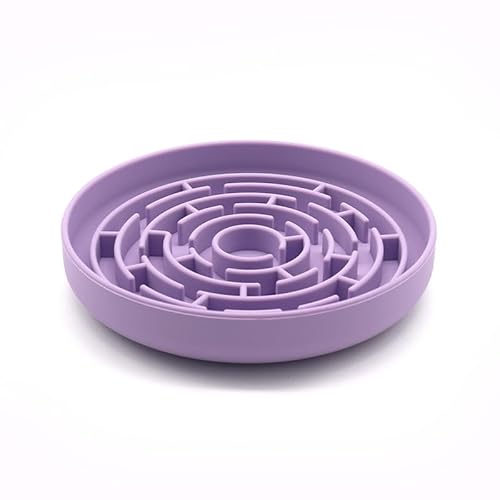 Vyloky Hundeleckmatte, 2er-Pack Hundeleckmatte, 20×20cm，Katzenleckmatte, BPA-freies Silikon, rutschfest mit Saugnäpfen, ideal zum Baden, Trainieren und Pflegen (Lila (Labyrinth), 2-stück) von Vyloky