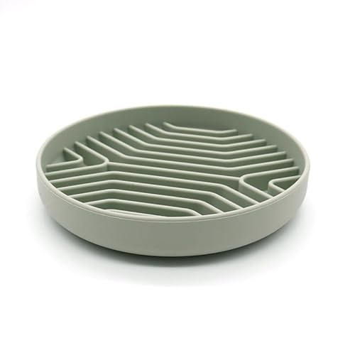 Vyloky Hundeleckmatte, 2er-Pack Hundeleckmatte, 20×20cm，Katzenleckmatte, BPA-freies Silikon, rutschfest mit Saugnäpfen, ideal zum Baden, Trainieren und Pflegen (Matcha Grün(Linie), 2-stück) von Vyloky